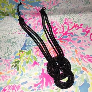 Black beaded Express necklace